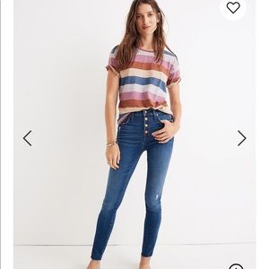Madewell 10" High-Rise Skinny Jeans in Hanna Wash